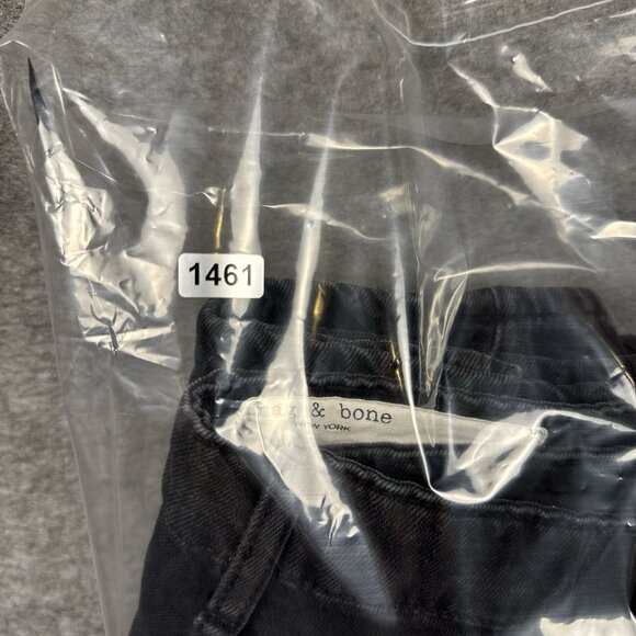 Rag & Bone Jeans Womens 29 Black Denim Baggy Wide Leg Grunge Hip Hop Goth - Picture 13 of 16